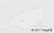 Silver Style 3D Map of Haho, single color outside