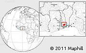 Blank Location Map of Haho, within the entire country