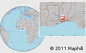Gray Location Map of Haho, highlighted parent region