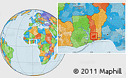 Political Location Map of Haho, within the entire country