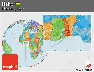 Political Location Map of Haho
