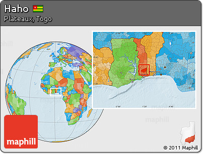 Political Location Map of Haho