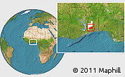 Satellite Location Map of Haho, highlighted parent region