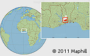 Savanna Style Location Map of Haho, highlighted parent region