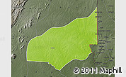 Physical Map of Haho, darken, semi-desaturated