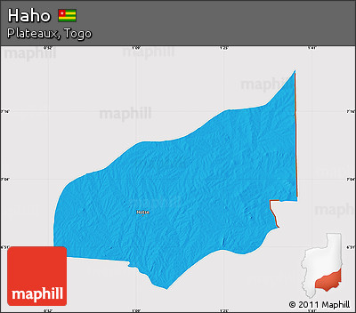 Political Map of Haho, cropped outside