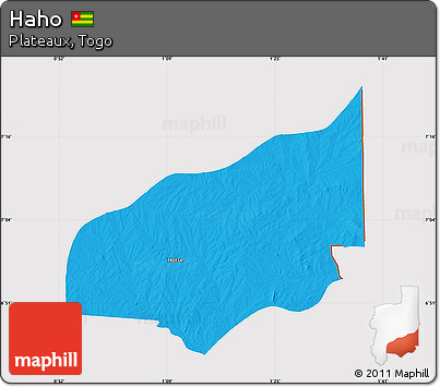 Political Map of Haho, cropped outside