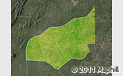 Satellite Map of Haho, darken, semi-desaturated