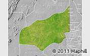 Satellite Map of Haho, lighten, desaturated