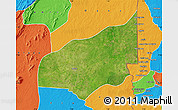 Satellite Map of Haho, political outside