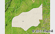 Shaded Relief Map of Haho, satellite outside