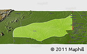 Physical Panoramic Map of Haho, darken