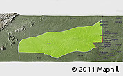 Physical Panoramic Map of Haho, darken, semi-desaturated