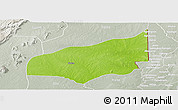 Physical Panoramic Map of Haho, lighten, semi-desaturated