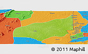 Physical Panoramic Map of Haho, political outside