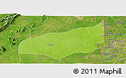 Physical Panoramic Map of Haho, satellite outside