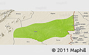 Physical Panoramic Map of Haho, shaded relief outside