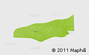 Physical Panoramic Map of Haho, single color outside
