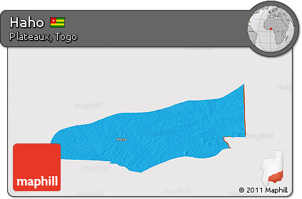 Political Panoramic Map of Haho, cropped outside
