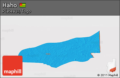 Political Panoramic Map of Haho, cropped outside