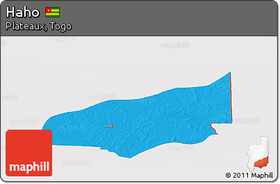 Political Panoramic Map of Haho, cropped outside