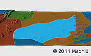 Political Panoramic Map of Haho, darken