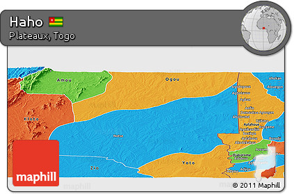 Political Panoramic Map of Haho