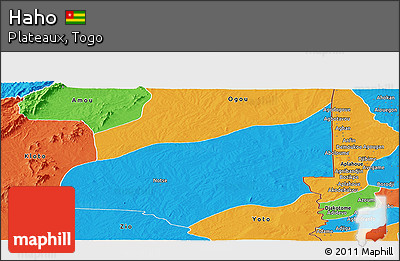 Political Panoramic Map of Haho