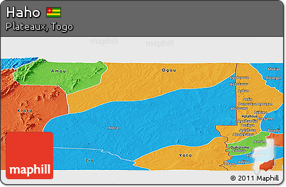 Political Panoramic Map of Haho