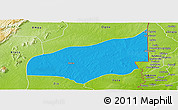 Political Panoramic Map of Haho, physical outside