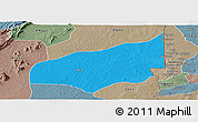 Political Panoramic Map of Haho, semi-desaturated