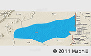 Political Panoramic Map of Haho, shaded relief outside