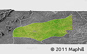 Satellite Panoramic Map of Haho, desaturated