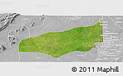 Satellite Panoramic Map of Haho, lighten, desaturated