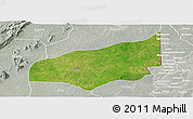 Satellite Panoramic Map of Haho, lighten, semi-desaturated