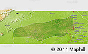 Satellite Panoramic Map of Haho, physical outside