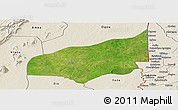 Satellite Panoramic Map of Haho, shaded relief outside