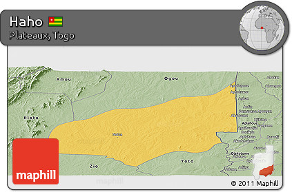 Savanna Style Panoramic Map of Haho