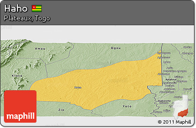 Savanna Style Panoramic Map of Haho