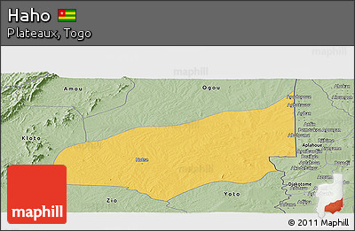 Savanna Style Panoramic Map of Haho