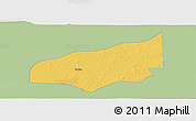 Savanna Style Panoramic Map of Haho, single color outside