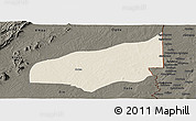 Shaded Relief Panoramic Map of Haho, darken