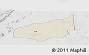 Shaded Relief Panoramic Map of Haho, lighten, desaturated