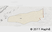Shaded Relief Panoramic Map of Haho, lighten, semi-desaturated
