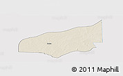 Shaded Relief Panoramic Map of Haho, single color outside