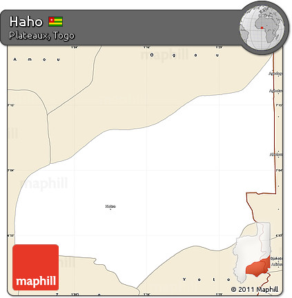 Classic Style Simple Map of Haho