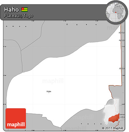 Gray Simple Map of Haho