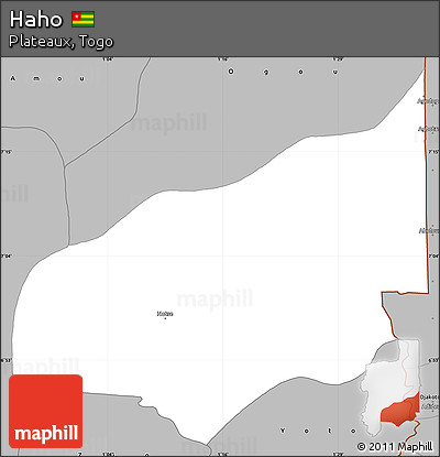 Gray Simple Map of Haho
