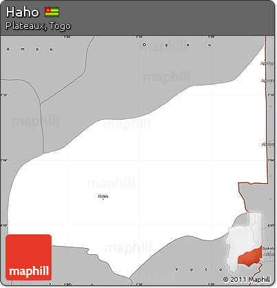 Gray Simple Map of Haho