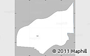 Gray Simple Map of Haho, single color outside